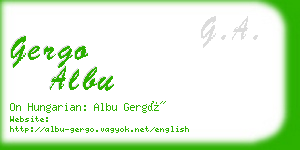 gergo albu business card